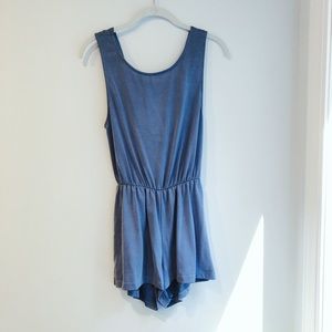 Everly Periwinkle Romper with Open Back